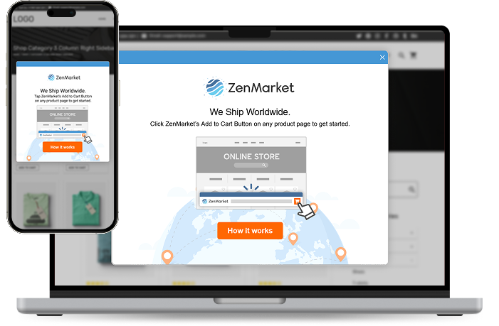 ラップトップとスマホにzenlinkが出現した画面