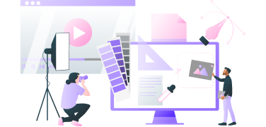 手紙の前でメガホンで叫んでいる図